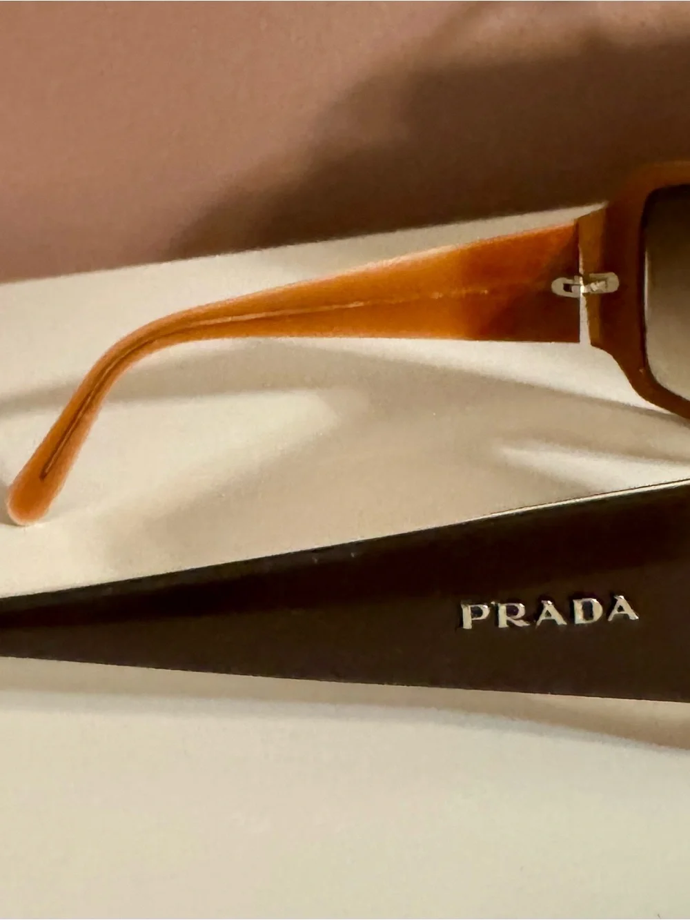 Prada Brown Gradient Oversized Sunglasses